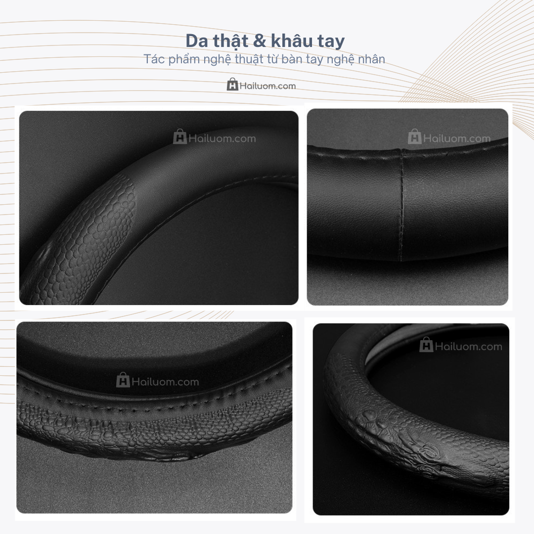 Bọc Vô Lăng ô tô FORD TERRITORY Dcut | Da Thật Khâu Tay Cao Cấp - Mã BLAGO
