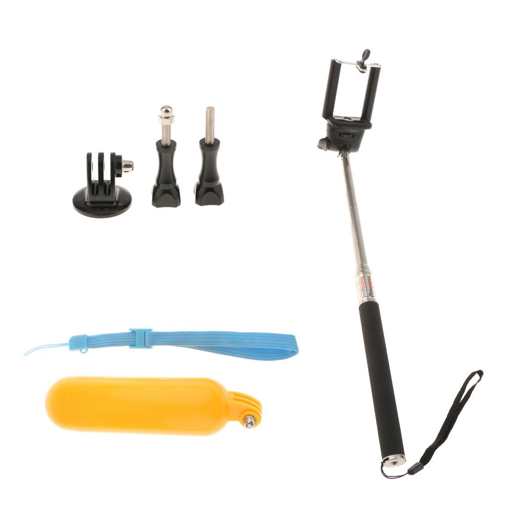 Yellow Floaty Stick Action Camera Accessories Bundle Kit for Gopro