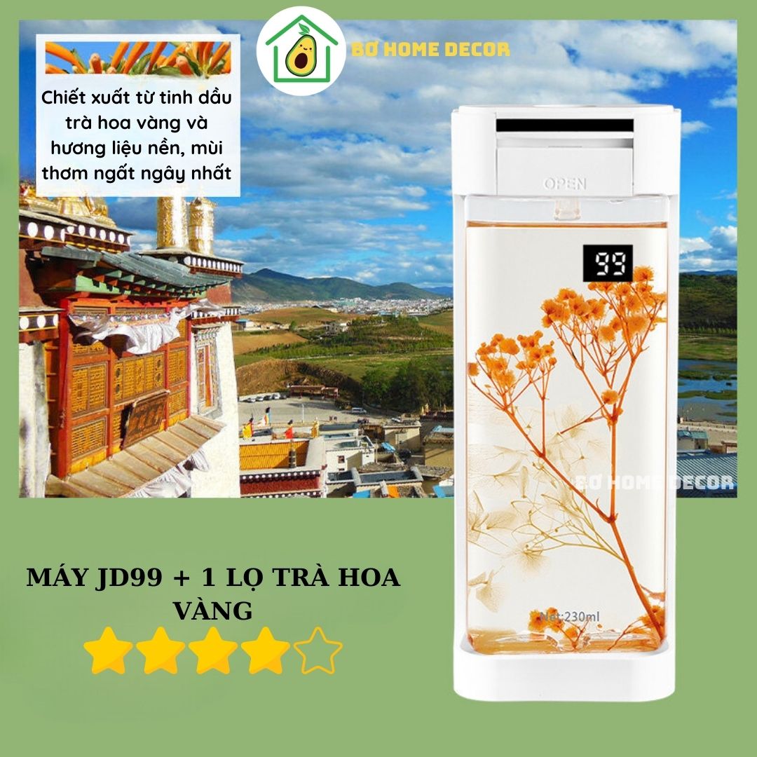 Máy xịt thơm phòng tự động, máy phun tinh dầu JD99, thể tích lớn 230ml, pin dung lượng cao 12000mAh