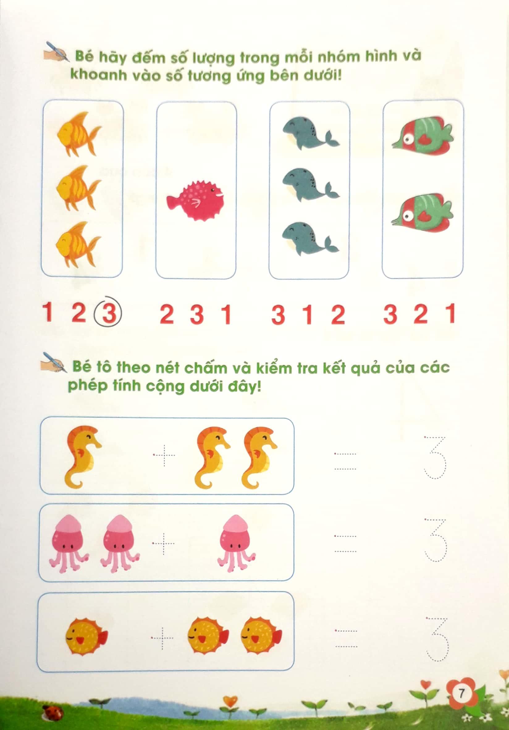 Sách Bé Tự Tin Bước Vào Lớp 1 - Cùng Bé Học Toán - Tập 1 (Dành Cho Bé Từ 5 - 6 Tuổi)