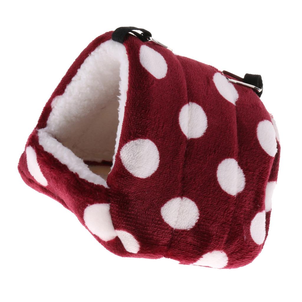 Guinea Pig House Hammock Bed Hanging Chinchilla Hideout Hut Pet Supplies Red