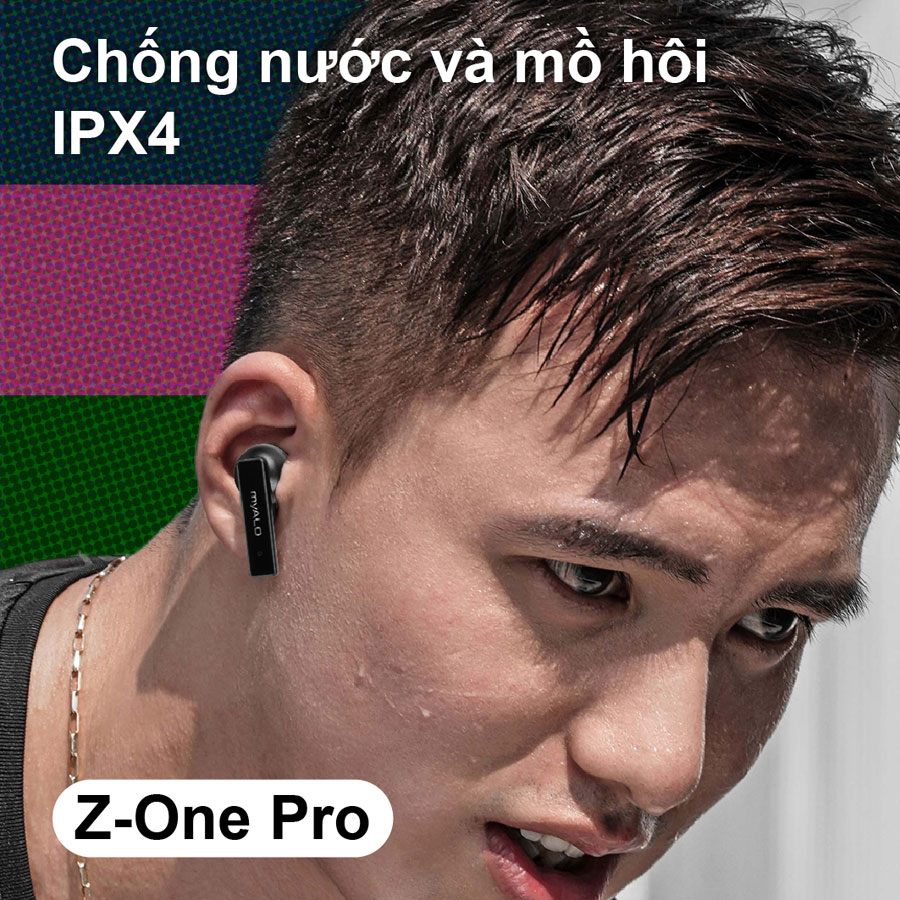 Tai nghe không dây myALO Z-One Pro: tai nghe Bluetooth 5.3 | Pin 40 giờ | Chống nước IPX4 | Thiết kế công thái học | Điều khiển cảm ứng thông minh | Hộp sạc chế tác từ Hợp kim đúc nguyên khối | Hàng chính hãng