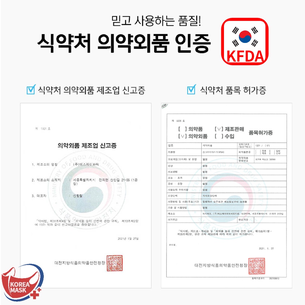 [MUA 10 TẶNG 2] Khẩu trang 2D KF94 Singramy Hàn Quốc / MADE IN KOREA (1 cái)