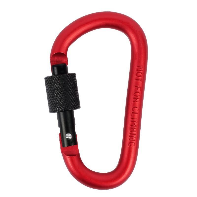 Móc khóa Carabiner hình chữ D bằng hợp kim nhôm, móc khóa du lịch đa năng nhiều màu sắc.