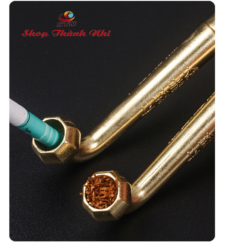Tẩu thuốc hợp kim đồng cực đẹp, dùng sợi và điếu đều được, Shop Thành Nhi SS001A