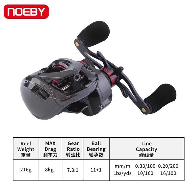 Máy câu ngang Noeby nonsuch pro tay trái hàng chính hàng máy cực khoẻ tải cá 16kg y hình