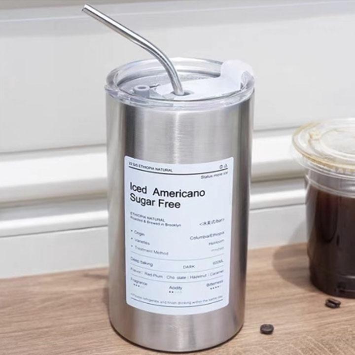Cốc giữ nhiệt inox 600ml tặng kèm ống hút inox_ giaxuong247
