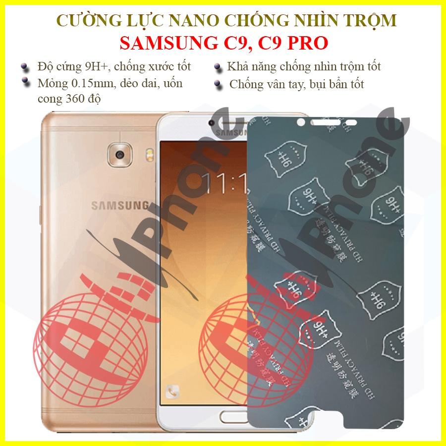 Dán chống nhìn trộm Samsung C9, C9 Pro - Dán cường lực dẻo nano 9H