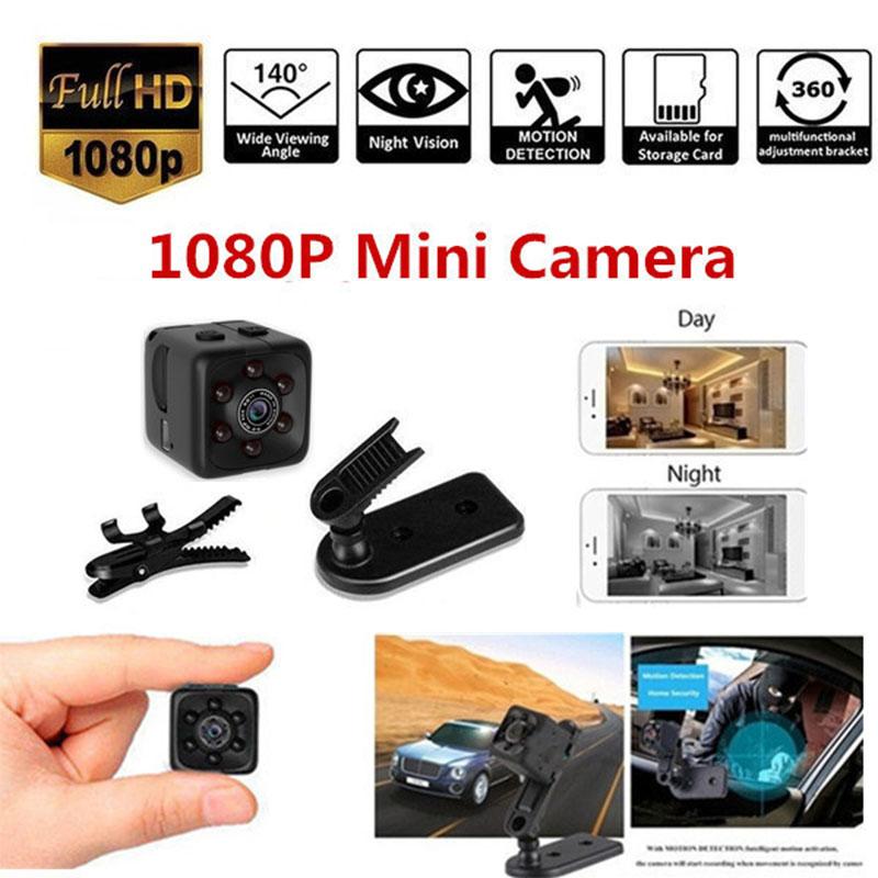 Sq11 Hd 1080p Mini Camera 6 Leds Night Vision Wide View Built-in Mic Portable Camera