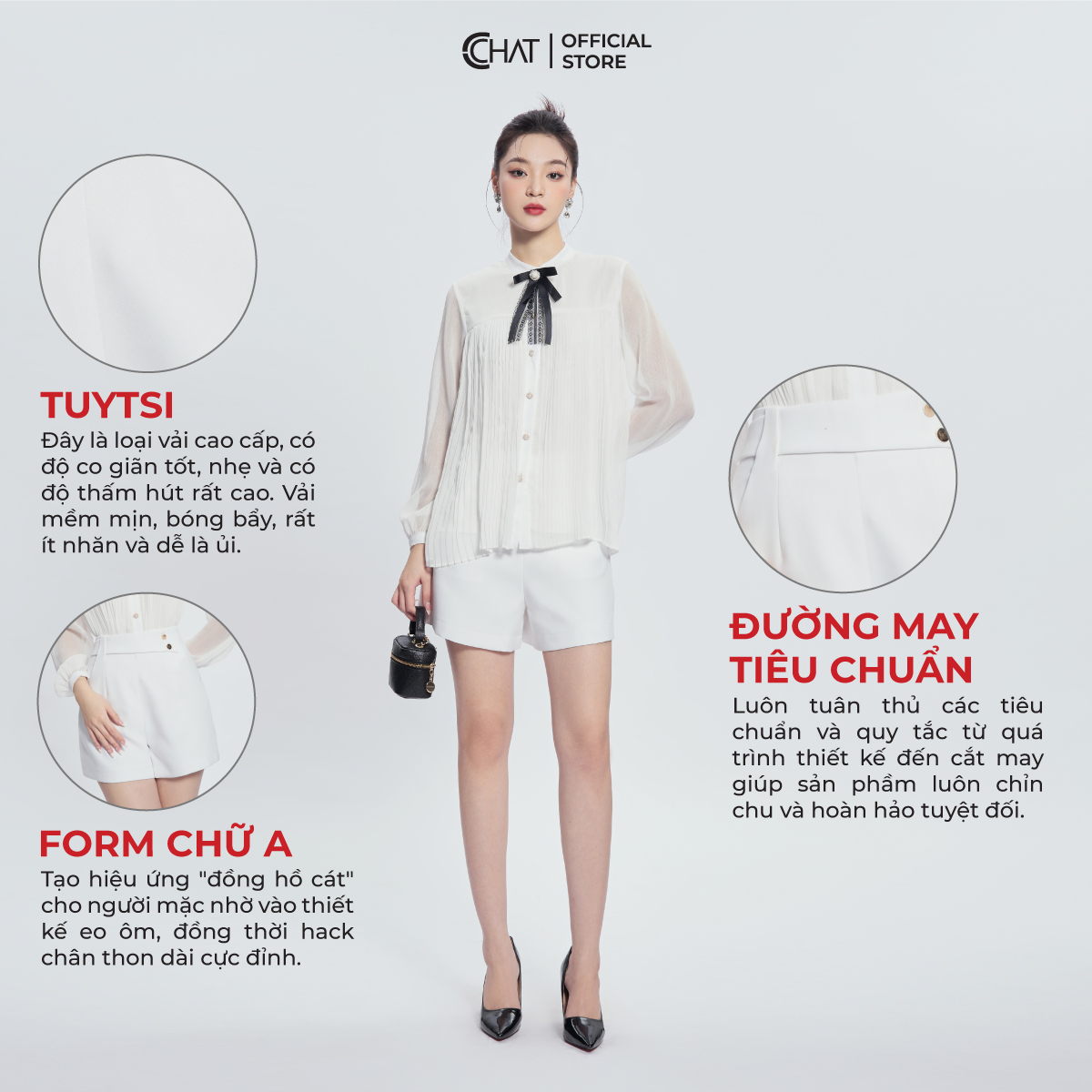 Quần Đùi Nữ  Vạt Chéo Cạp Trước Chất Tuytsi Cao Cấp 13ONS2016AT