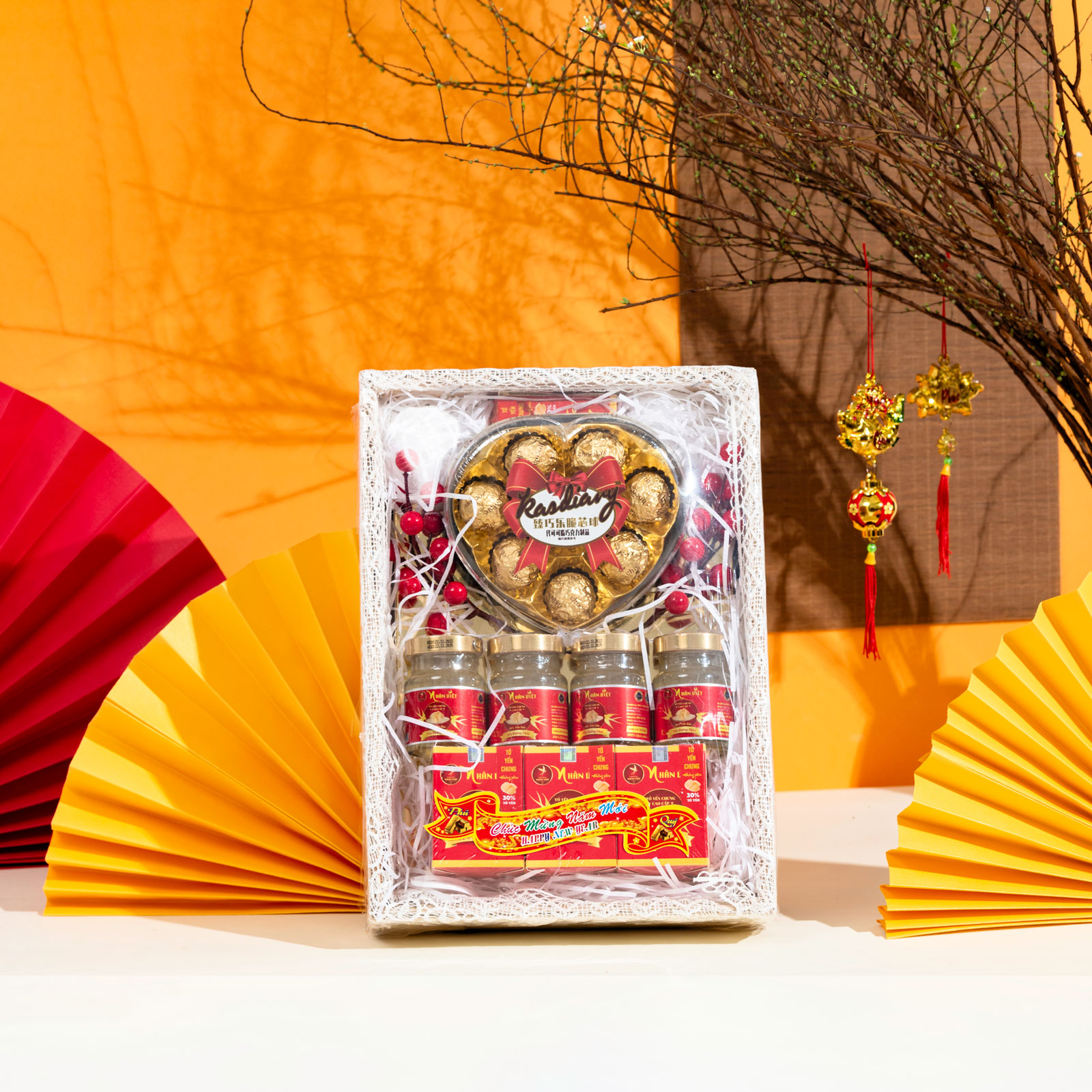 HỘP QUÀ TẾT YẾN SÀO NHÂN VIỆT 2026 - XUÂN TÀI LỘC MÃ ĐÁO THÀNH CÔNG