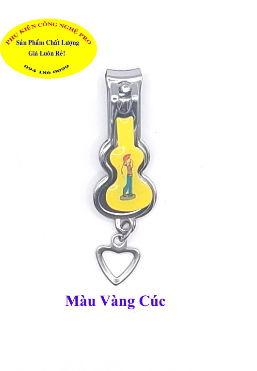 Bấm móng tay Chất liệu thép không gỉ, Dài 4.5cm, Hình cây đàn, Sắc bén, Bền đẹp, An toàn sử dụng