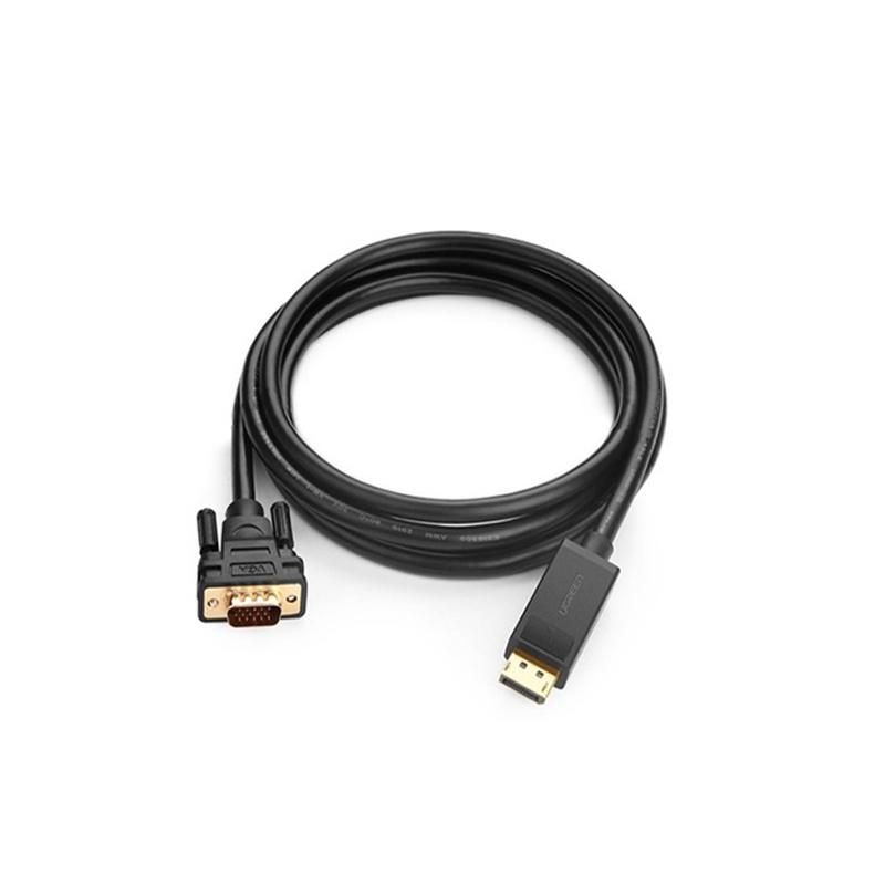 Cáp Chuyển đổi DisplayPort Sang VGA Cao Cấp 10247 | DP105 Màu đen Dài 1,5m | Độ Phân Giải 1920x1200 Hoặc HDTV