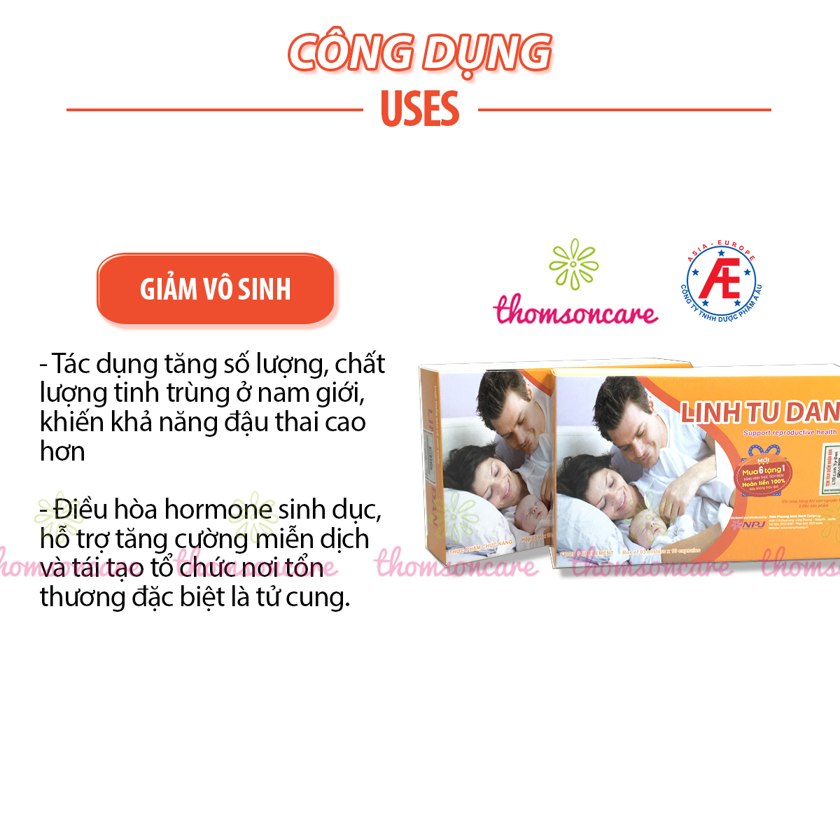  Viên uống Linh Tự Đan Combo 6H tặng ngay 1H - Giải Pháp Cho Vô Sinh Hiếm Muộn - hỗ trợ giảm vô sinh nam nữ từ thảo dược, cao nhân sâm, tăng khả năng thụ thai, mang thai