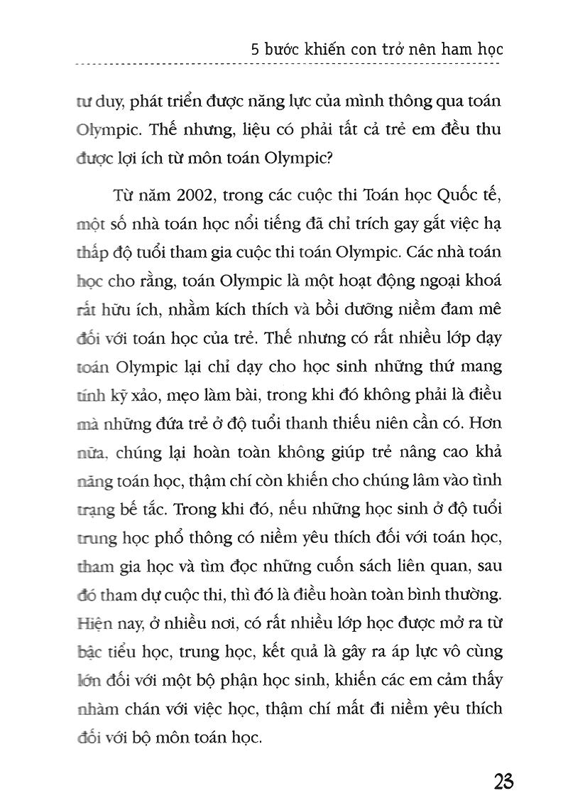 Sách Cha Mẹ Phải Làm Gì Khi Con Không Thích Học - 5 Bước Khiến Con Trở Nên Ham Học