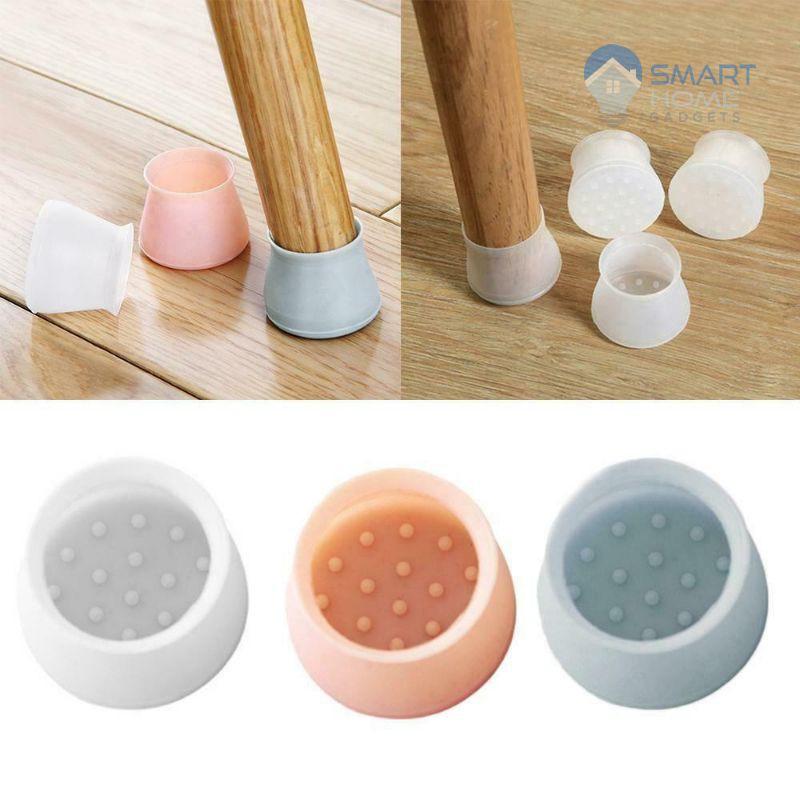 Miếng Bọc Chân Ghế - Lót Chân Bàn Bằng Silicone Dẻo, Chống Trượt, Chống Xước Sàn, Phù Hợp Với Mọi Loại Bàn Ghế