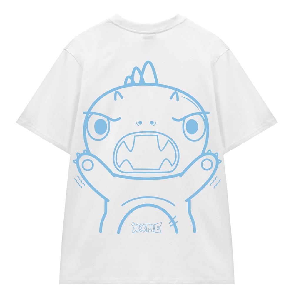 Áo thun Angry khủng long RAWR màu trắng XXME