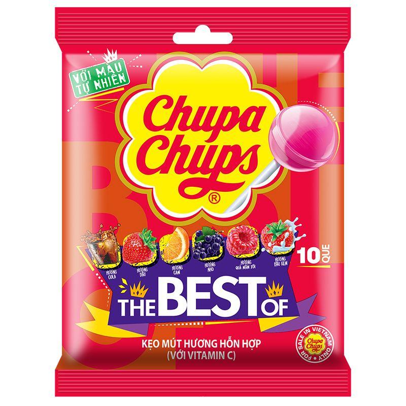 Kẹo Mút Chupa Chups Hương Trái Cây Hỗn Hợp Gói 100g - 8935001706908