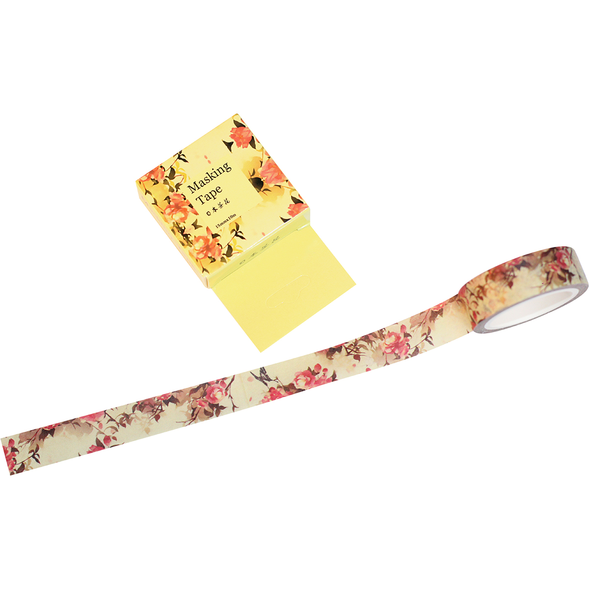 Băng Keo Giấy Trang Trí Masking Tape - Hoa Vàng