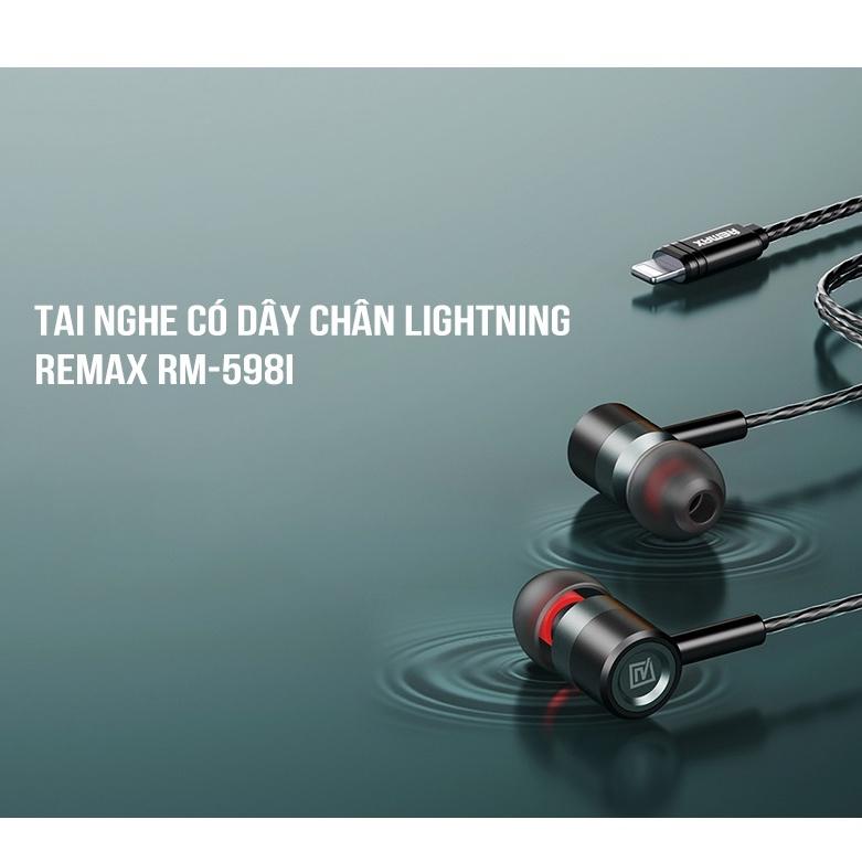 Tai nghe bass mạnh mẽ/Tai Nghe Gaming Remax RM-598 Có Dây Nhét Tai Chơi Game Chống Ồn Có Mic In Ear Cho Điện Thoại Hàng Chính Hãng