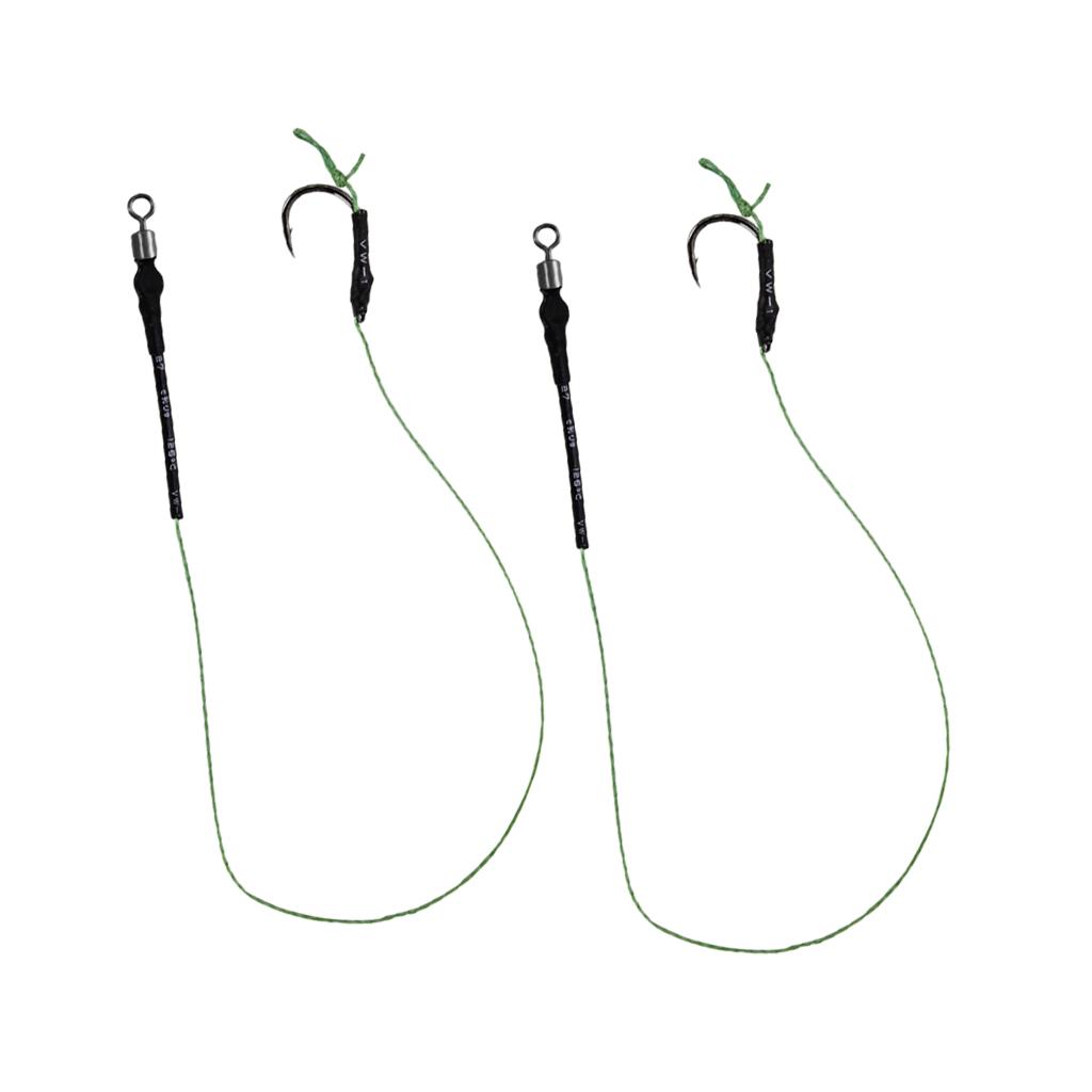 Pack Of 2 Carp Fishing Hair Rigs Ready Tied Boilies Rigs Fishing Accessories