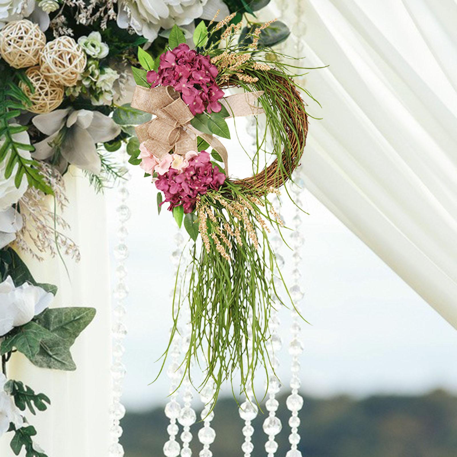 Artificial Flower Wreath Garland Front Door Hanging Thanksgiving Farmhouse