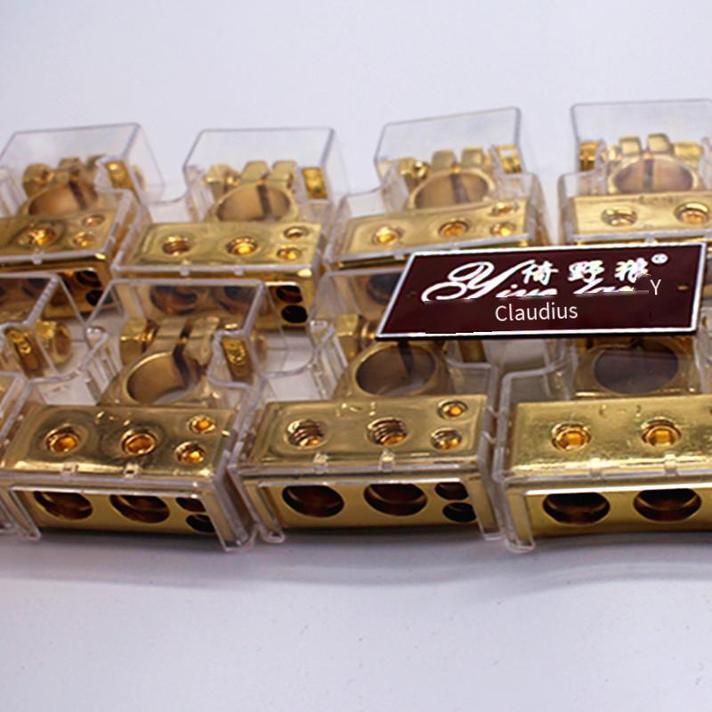 Đảm bảo chất lượng âm thanh xe hơi sửa đổi xe pin đầu pin cài đặt pin đầu clip thiết bị đầu cuối vành đai vàng vỏ