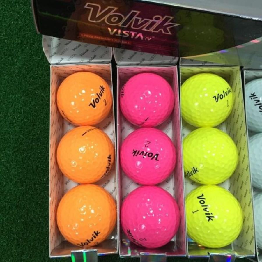 BÓNG GOLF VOLVIK VISTA - GIAO MÀU NGẪU NHIÊN - 1 HỘP 12 QUẢ