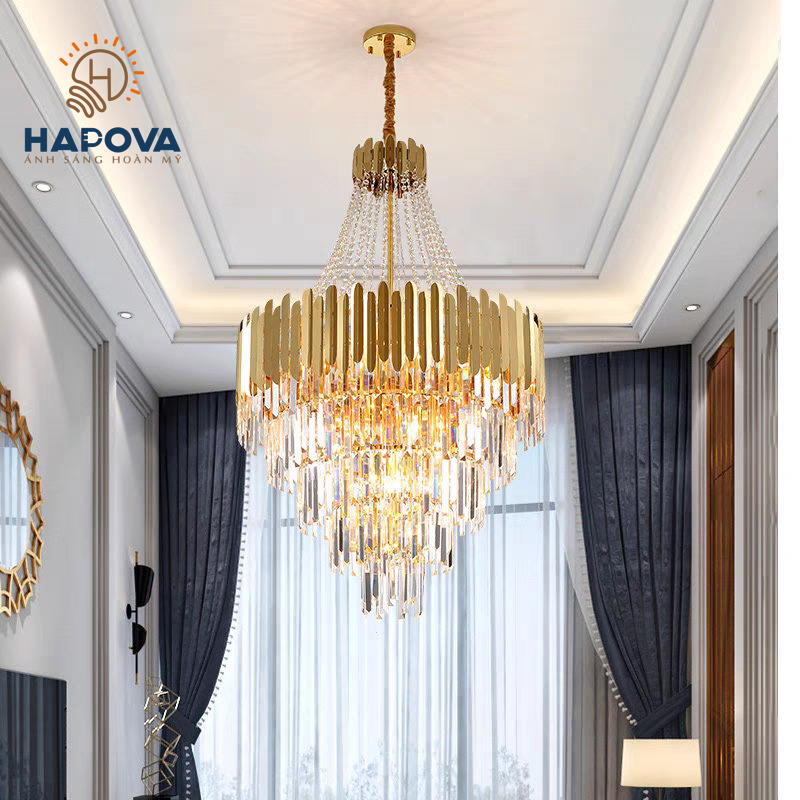 Đèn thả thông tầng pha lê Cao cấp HAPOVA SYNER 1040 + Tặng kèm bóng led