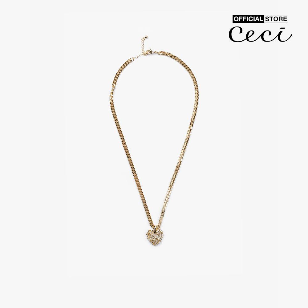 CECI - Dây chuyền nữ mắc xích phối mặt hình trái tim thời trang CC4-01000184