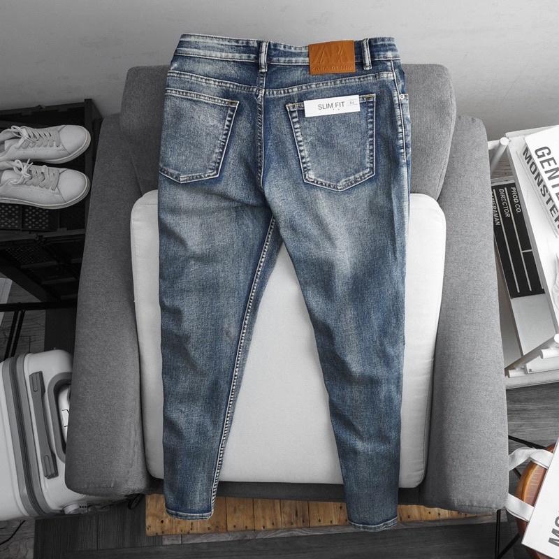 Quần jean nam cao cấp VNXK dáng ôm jean co giãn chất xịn