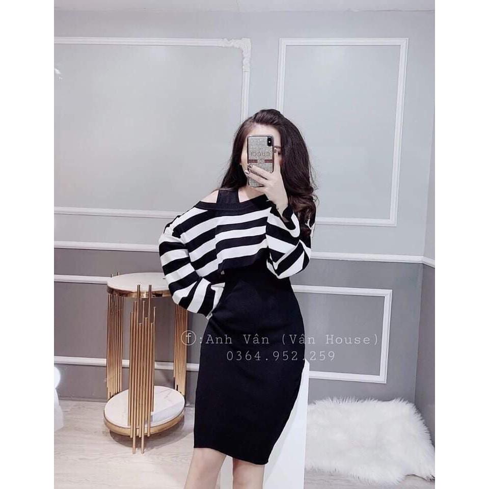 Đầm Sọc Thun Cotton Siêu Cute - Đầm 24