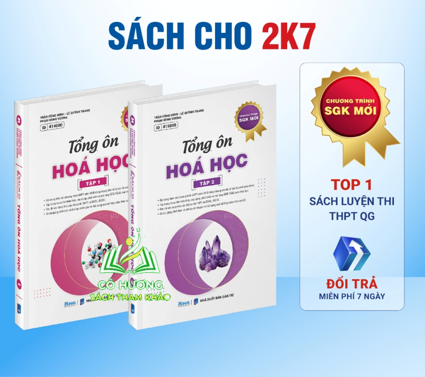 Hoá học 12 Chương trình mới : Sách Tổng ôn hoá học ôn thi thpt quốc gia 2025, dánh giá năng lực