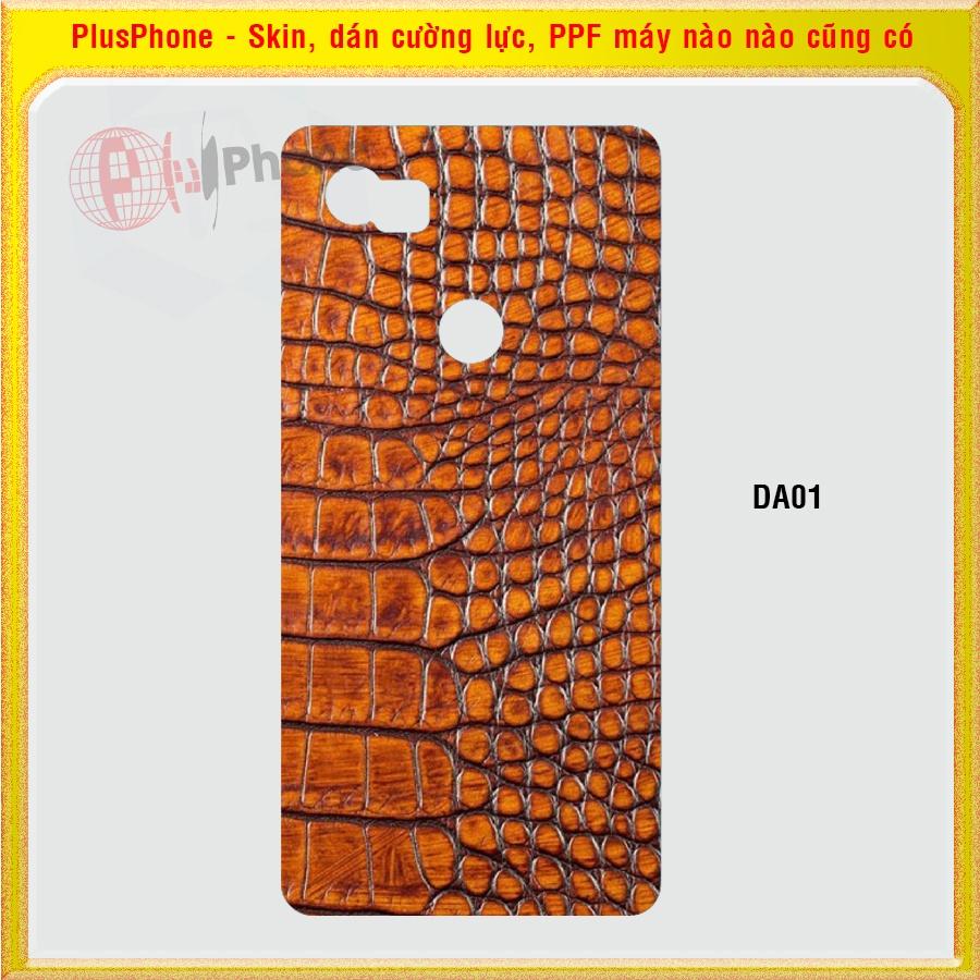 Dán Skin mặt sau cho Google Pixel, Pixel XL, Pixel 2, 2XL vân da cá sấu, da báo