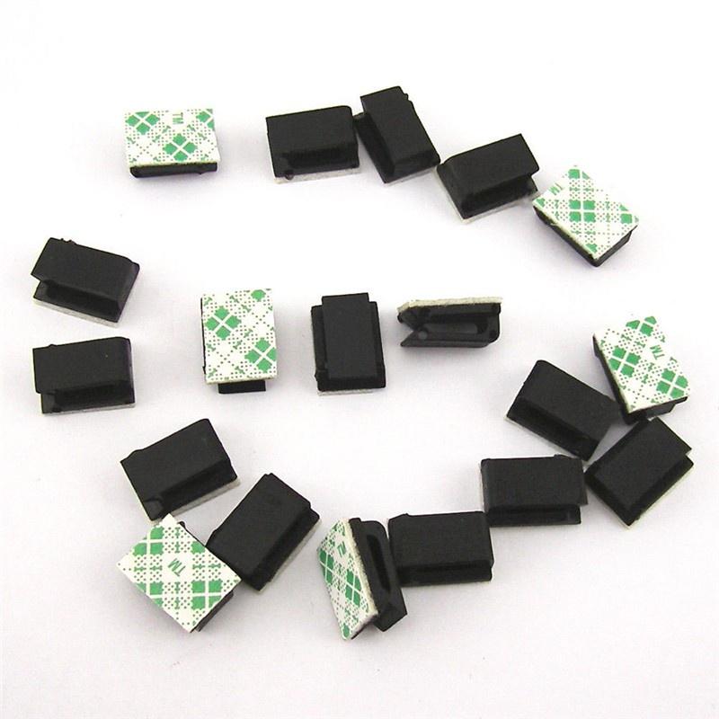Set 40 Kẹp Cố Định Dây Cáp Tự Dính Tiện Dụng Cho Xe Hơi