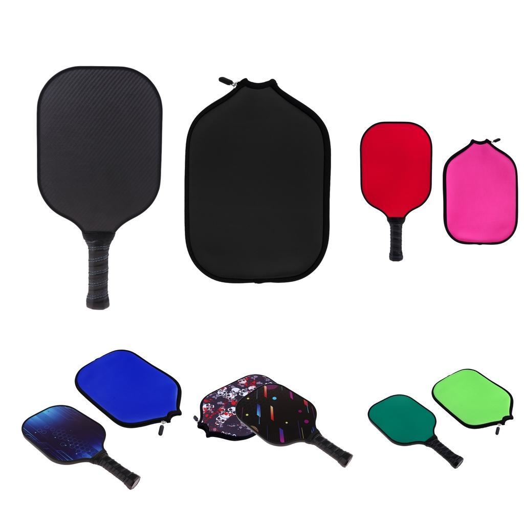 Durable Carbon Fiber Honeycomb Composite Core Pickleball Paddle / Racket & Zipper Neoprene Case Cover - Choice of Colors