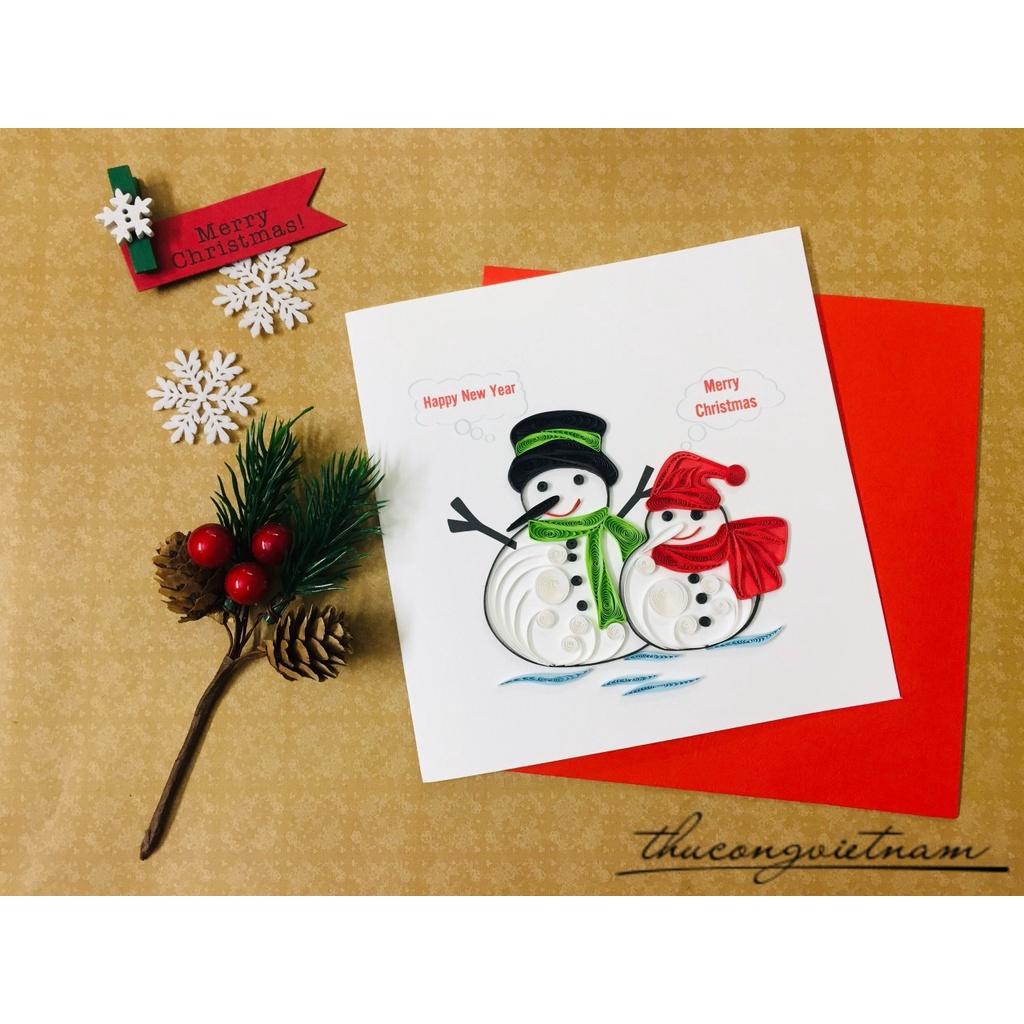 Thiệp Quilling Giáng Sinh 15x15cm