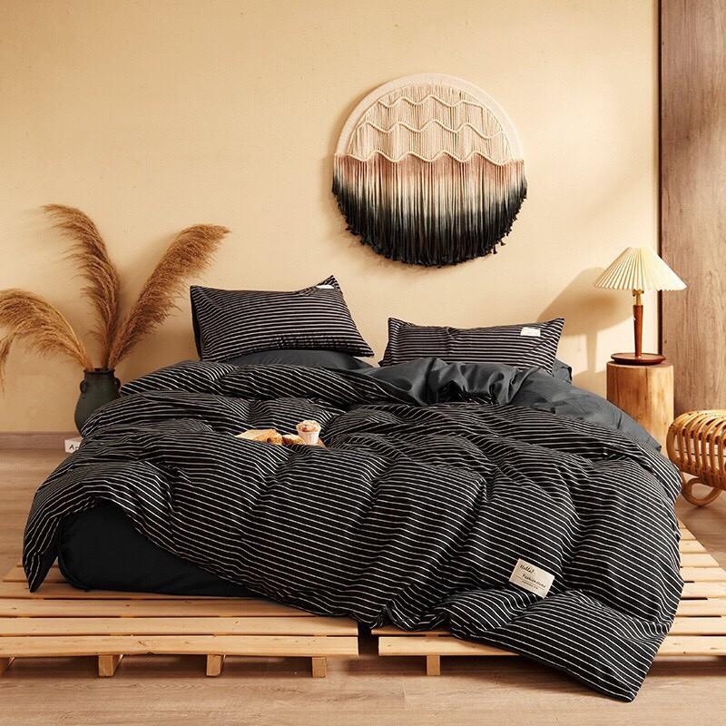 Bộ Sét Chăn Ga Gối Cotton Tici CÓ CHĂN CHẦN BÔNG - Ko Vỏ Ôm Dùng Trong Nhà, Homestay
