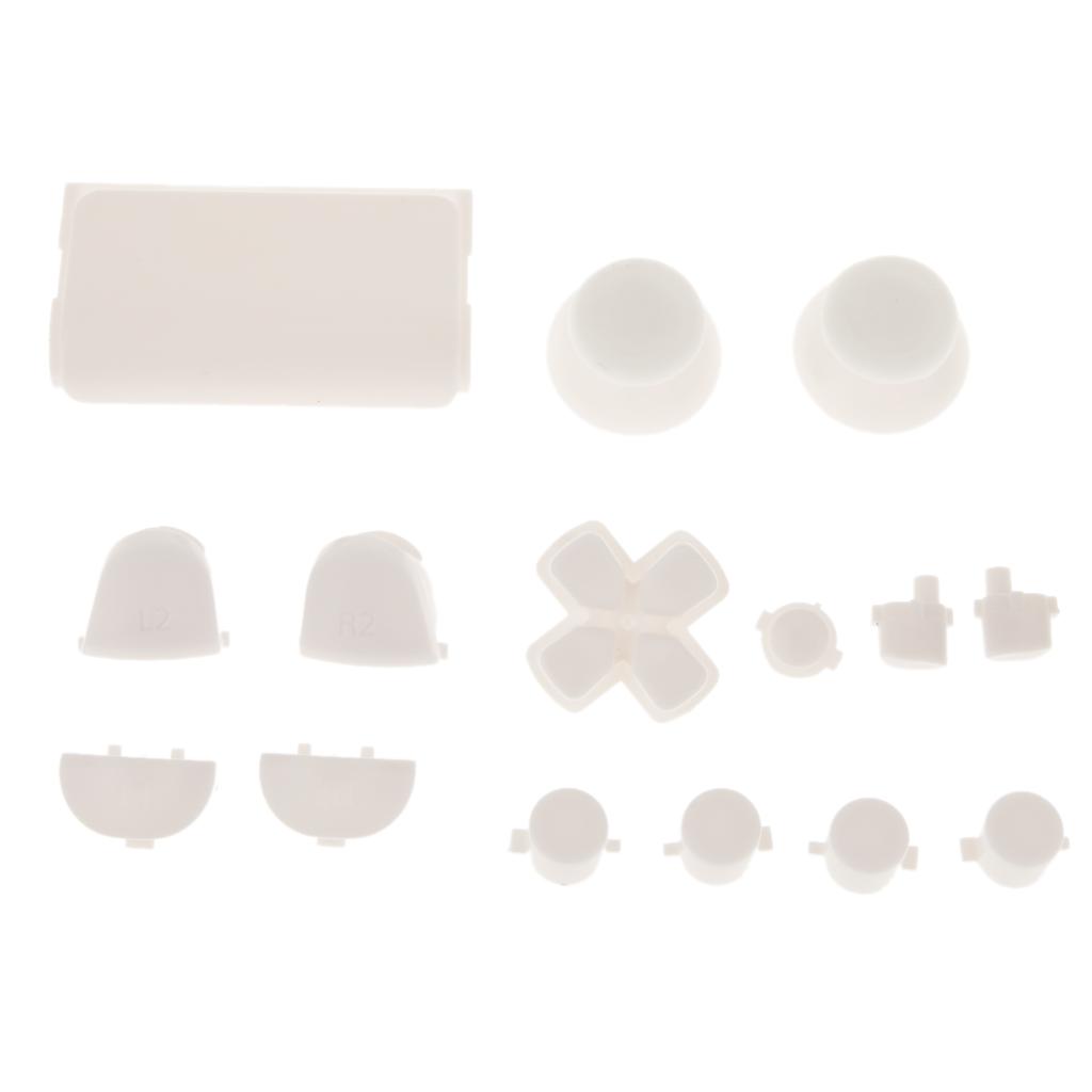 3x Repair Part Full Buttons Mod Kit for Sony PS4 Gamepad White+ Black