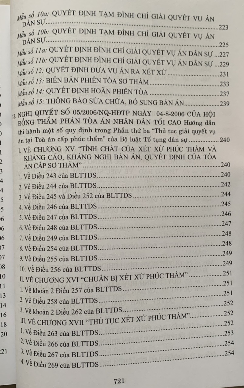 Hệ thống các nghị quyết của Hội đồng Thẩm phán Tòa án nhân dân tối cao về dân sự và tố tụng dân sự từ 1990-2023