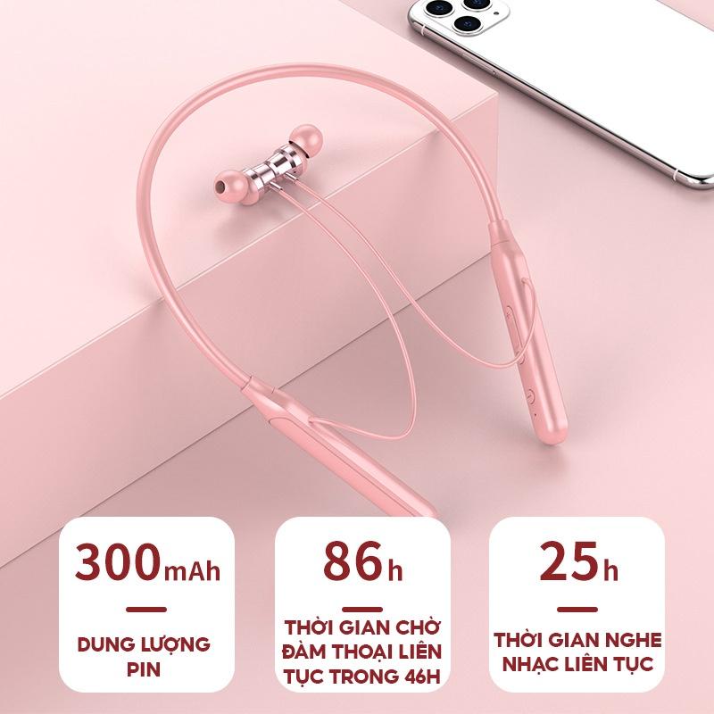 Tai Nghe Đeo Cổ Không Dây Kết Nối Bluetooth 5.1 Chống Nước Ipx5 Thích Hợp Tập Gym Hoặc Chạy Bộ DZ-114 DZ-114