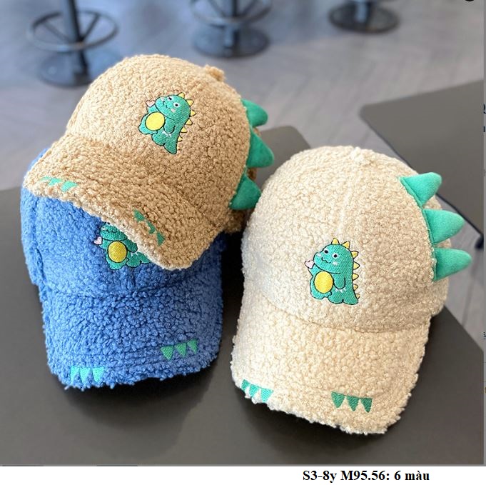 M95 Mũ lưỡi trai khủng long siêu cute cho bé trai-be gái S3-8y