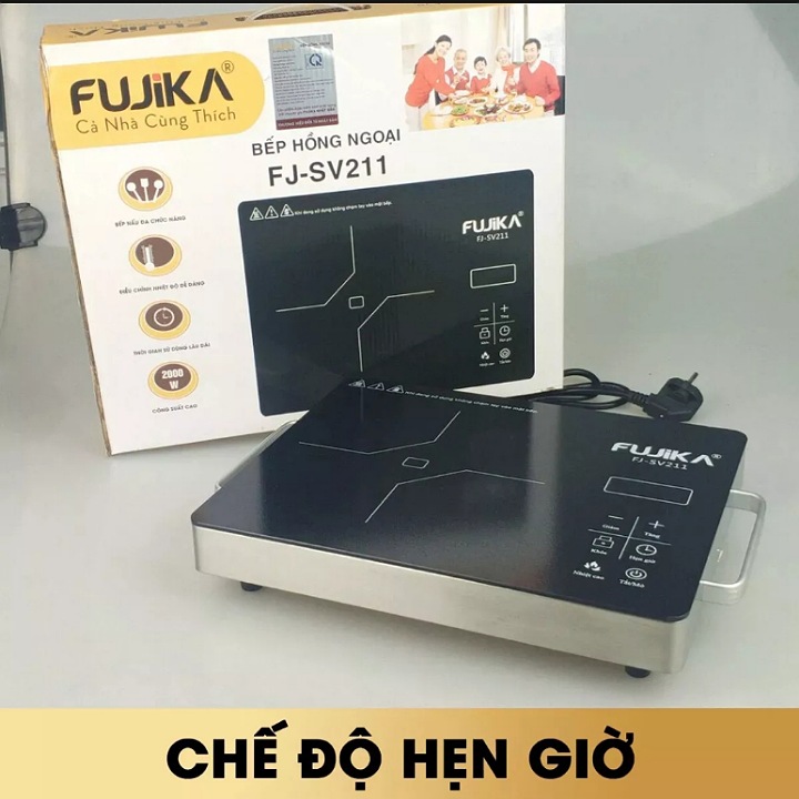 Bếp hồng ngoại Fujika FJ-SV211 2000W không kén nồi chảo hàng chính hãng