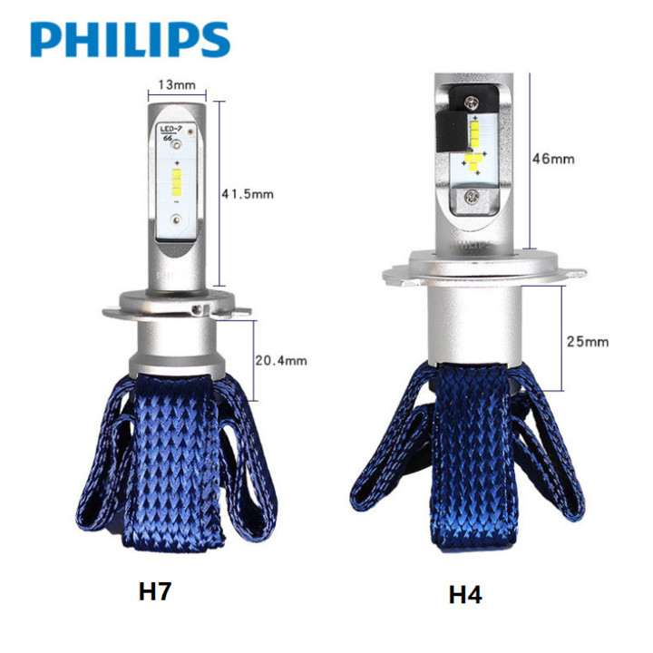 Bóng đèn pha ô tô, xe hơi ánh sáng trắng nhãn hiệu Philips cao cấp điện áp 12V