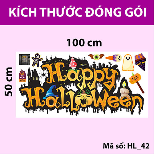 DECAL TRANG TRÍ HALLOWEEN COMBO SỐ 9