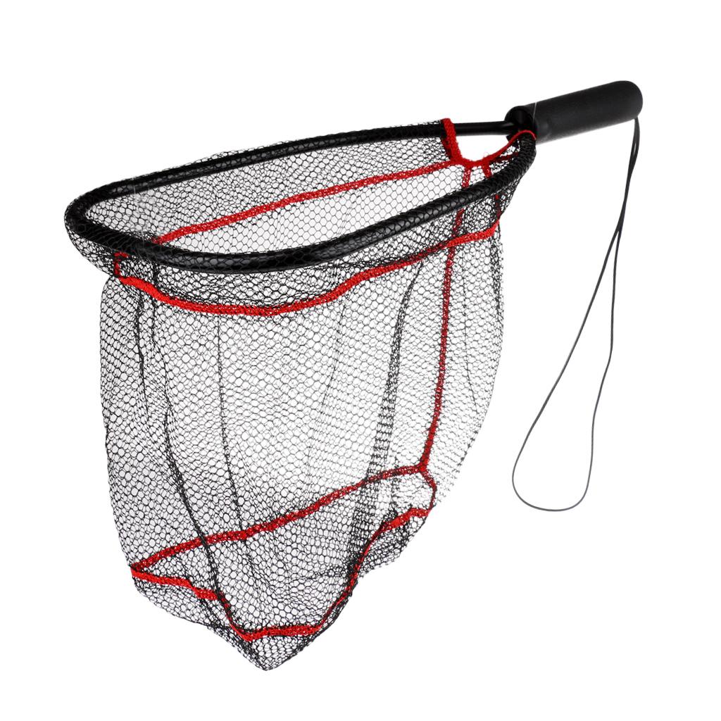 Aluminum Landing Net Catch And Release Nets Fly Fishing Nylon Mesh Brail Net
