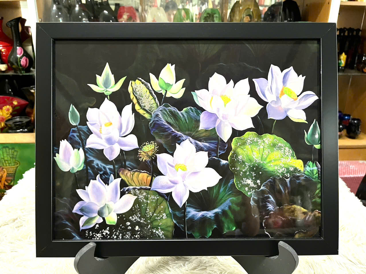 Tranh Sơn Mài - HOA SEN | Size 30x40 cm | Tinh Hoa Nghệ Thuật Việt – Thanh Tịnh và Trang Nhã