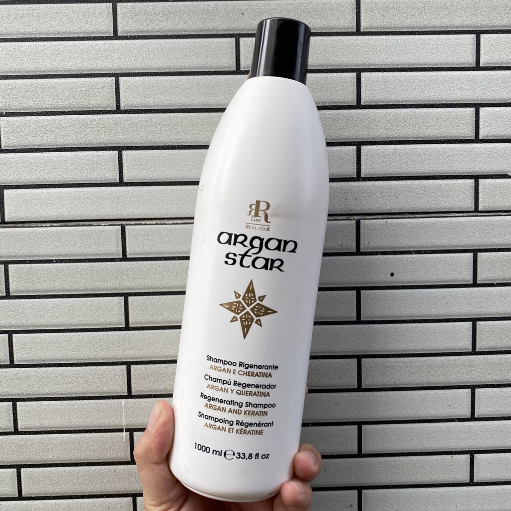 Dầu gội chăm sóc và tái tạo tóc hư tổn RRline Argan Star Shampoo 1000ml