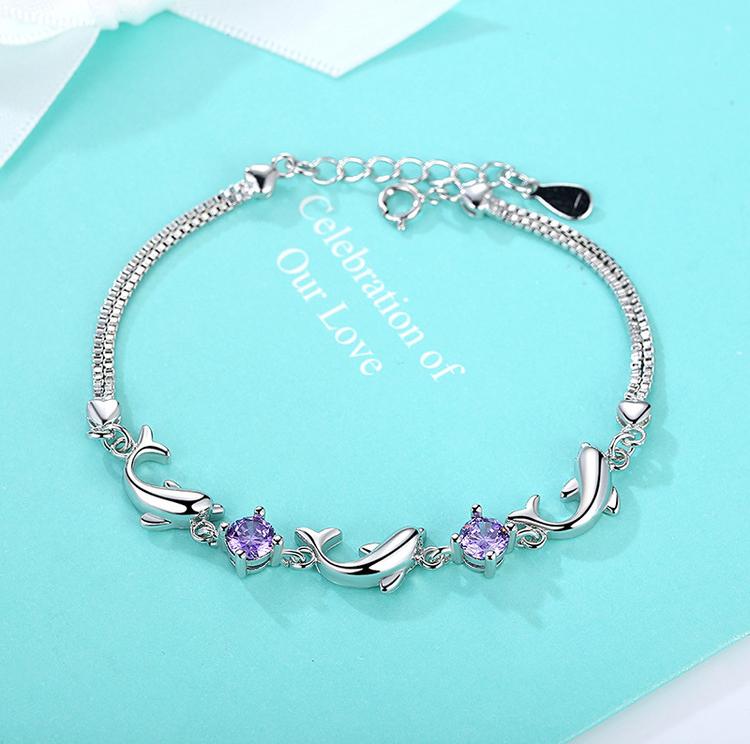 Lắc tay nữ thời trang cá heo LT48
