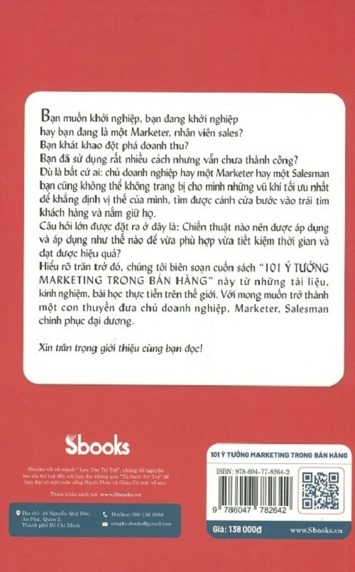 101 Ý Tưởng Marketing Trong Bán Hàng - SBooks